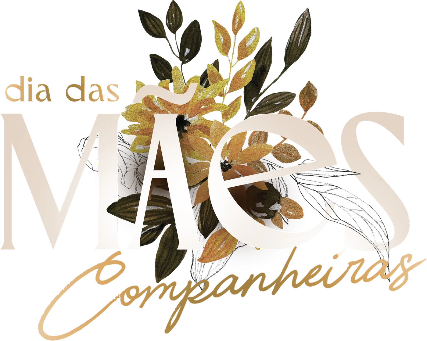 Lettering dia das Mães Companheiras