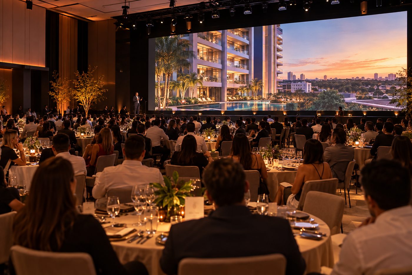 Evento de lançamento de um empreendimento